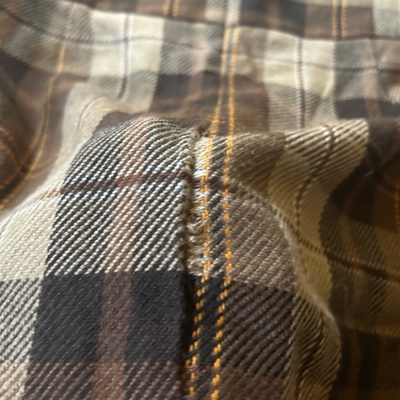 Vintage retro brown plaid skirt - Picture 5 of 7